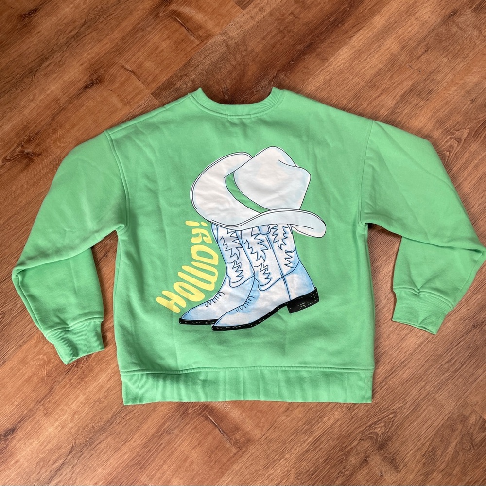 Bailey Rose women’s cowboy boot graphic sweatshirt howdy size SMALL western cozy